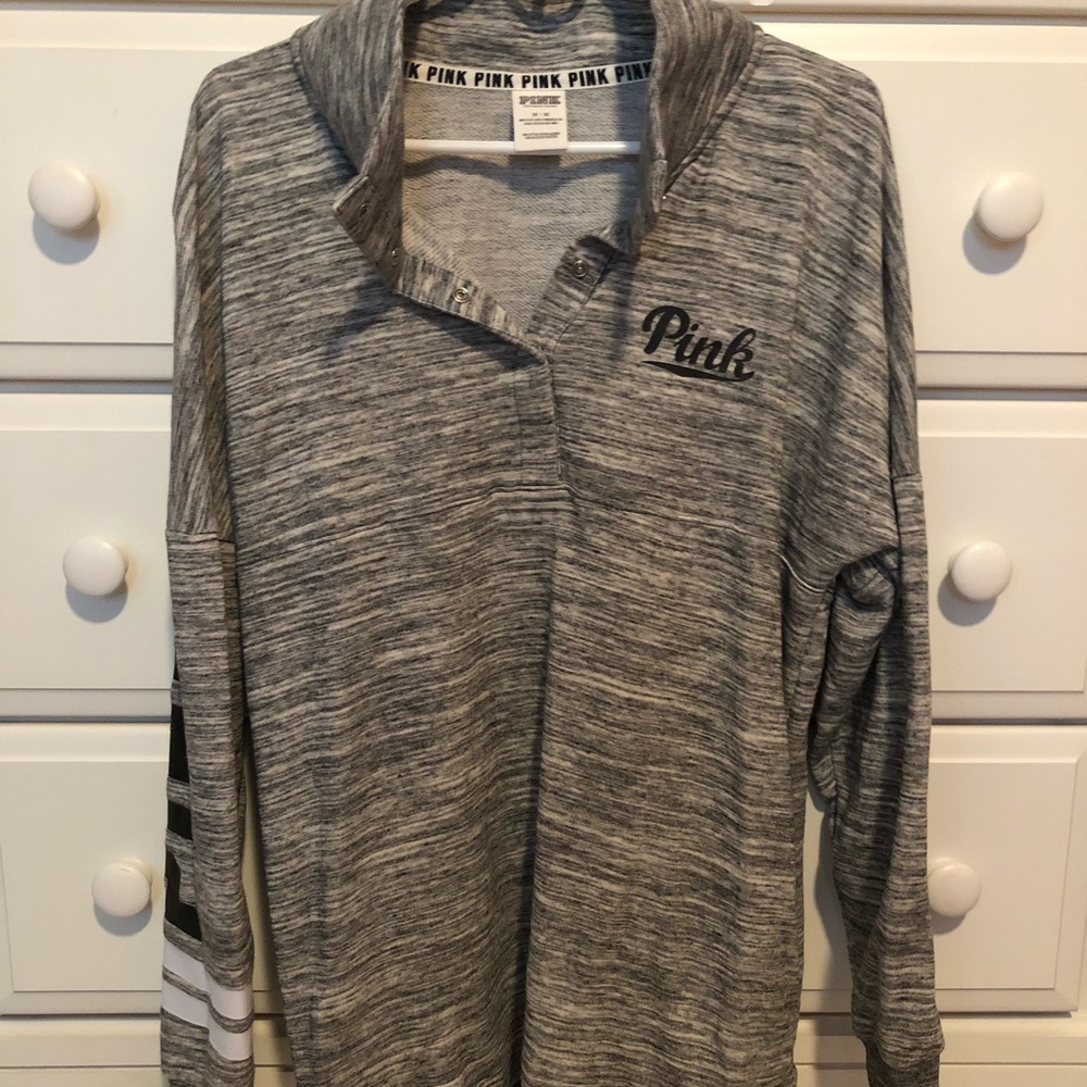 grey sweatshirt from pink